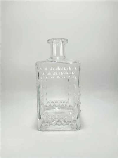 750Ml Square Vodka Glass Liqour Bottle